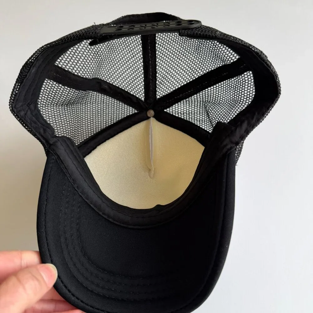 Boys Trucker Hat Dinosaur Graphic Black Mesh Back